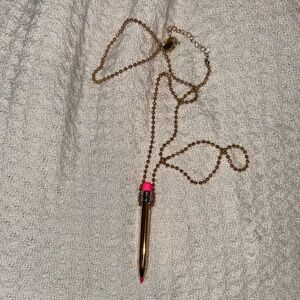 Betsy Johnson Gold Pencil Necklace